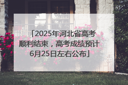 2025年河北省高考顺利结束，高考成绩预计6月25日左右公布