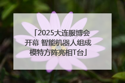 2025大连服博会开幕 智能机器人组成模特方阵亮相T台