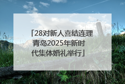 28对新人喜结连理 青岛2025年新时代集体婚礼举行