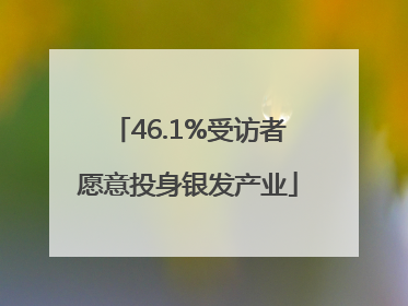 46.1%受访者愿意投身银发产业
