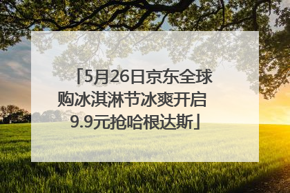 5月26日京东全球购冰淇淋节冰爽开启 9.9元抢哈根达斯