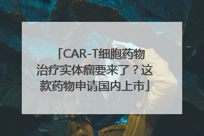 CAR-T细胞药物治疗实体瘤要来了？这款药物申请国内上市